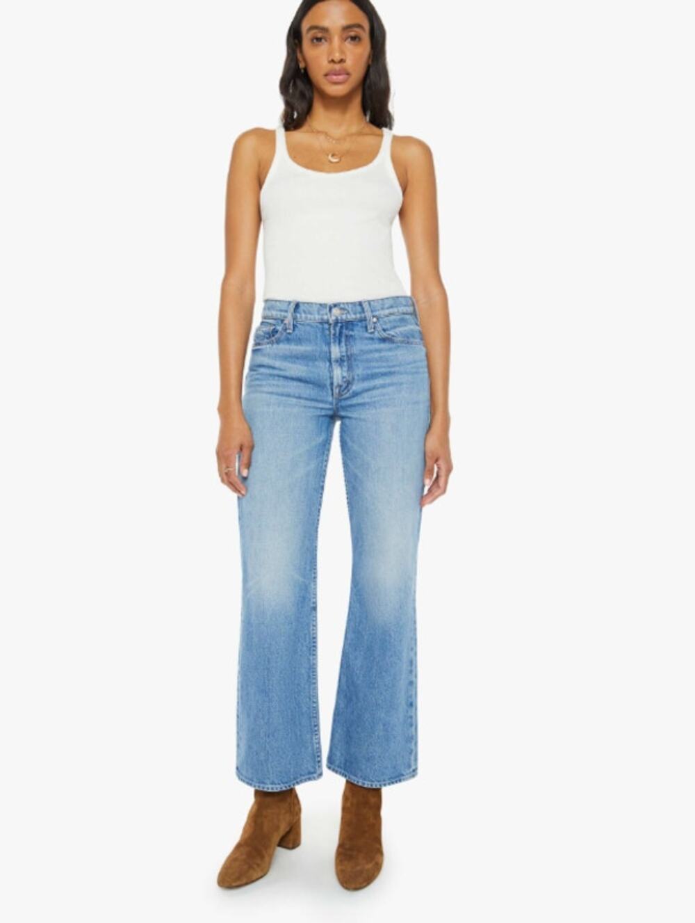 MOTHER SUPERIOR The Bookie Flood Bootcut Jean in Deans List Medium Wash 26 NEW